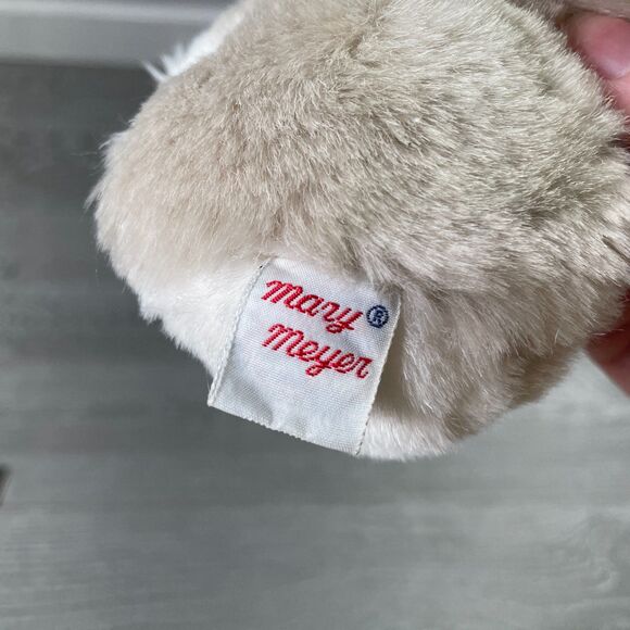 Vintage Mary Meyer Realistic Bunny Rabbit Plush Gray White Fluffy Stuffed Animal - Picture 9 of 11